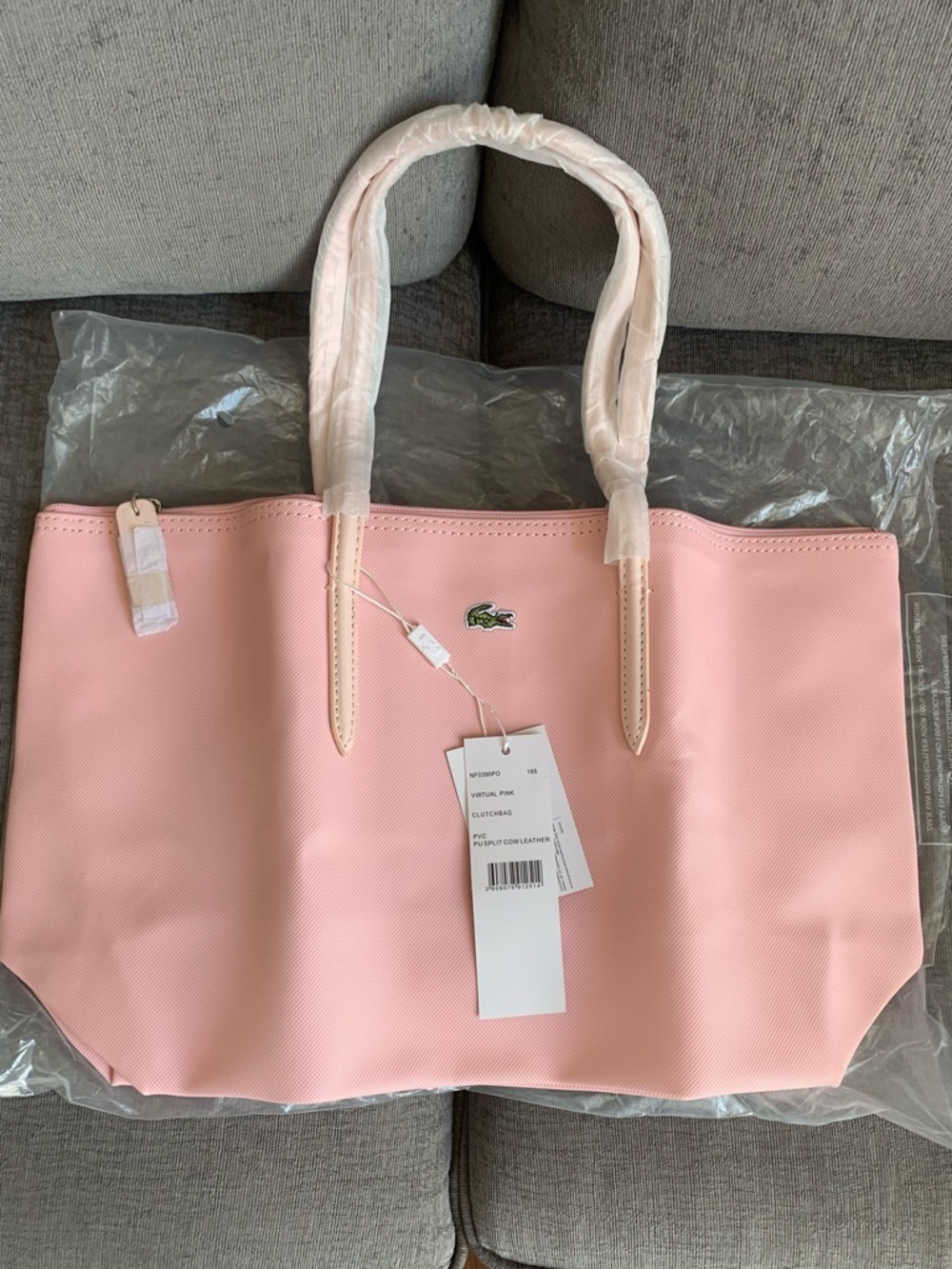 Lacoste L.12.12 Concept Tote handbag Bag purse pink NWT